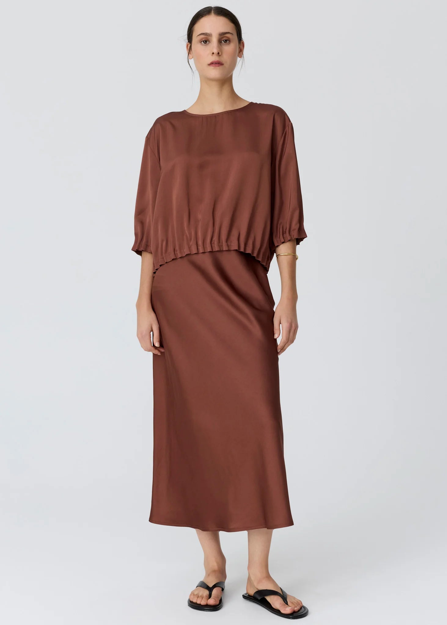 POL Innes Bias Skirt - Toffee