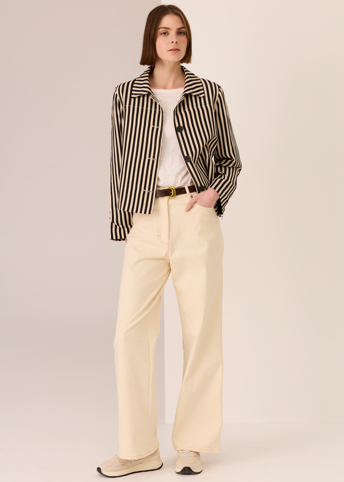 POL Lana Wide Leg Jean - Ivory