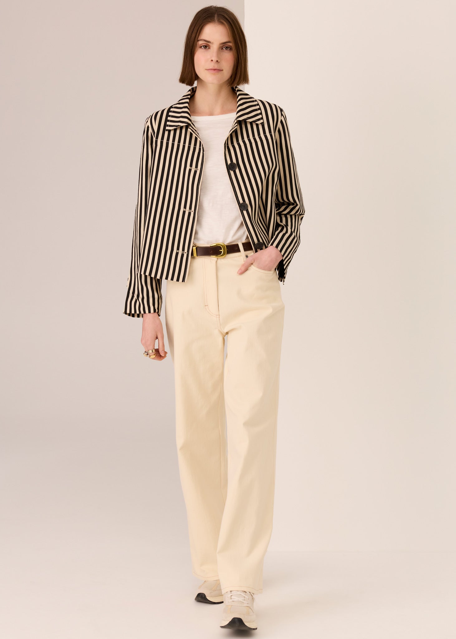 POL Lana Wide Leg Jean - Ivory