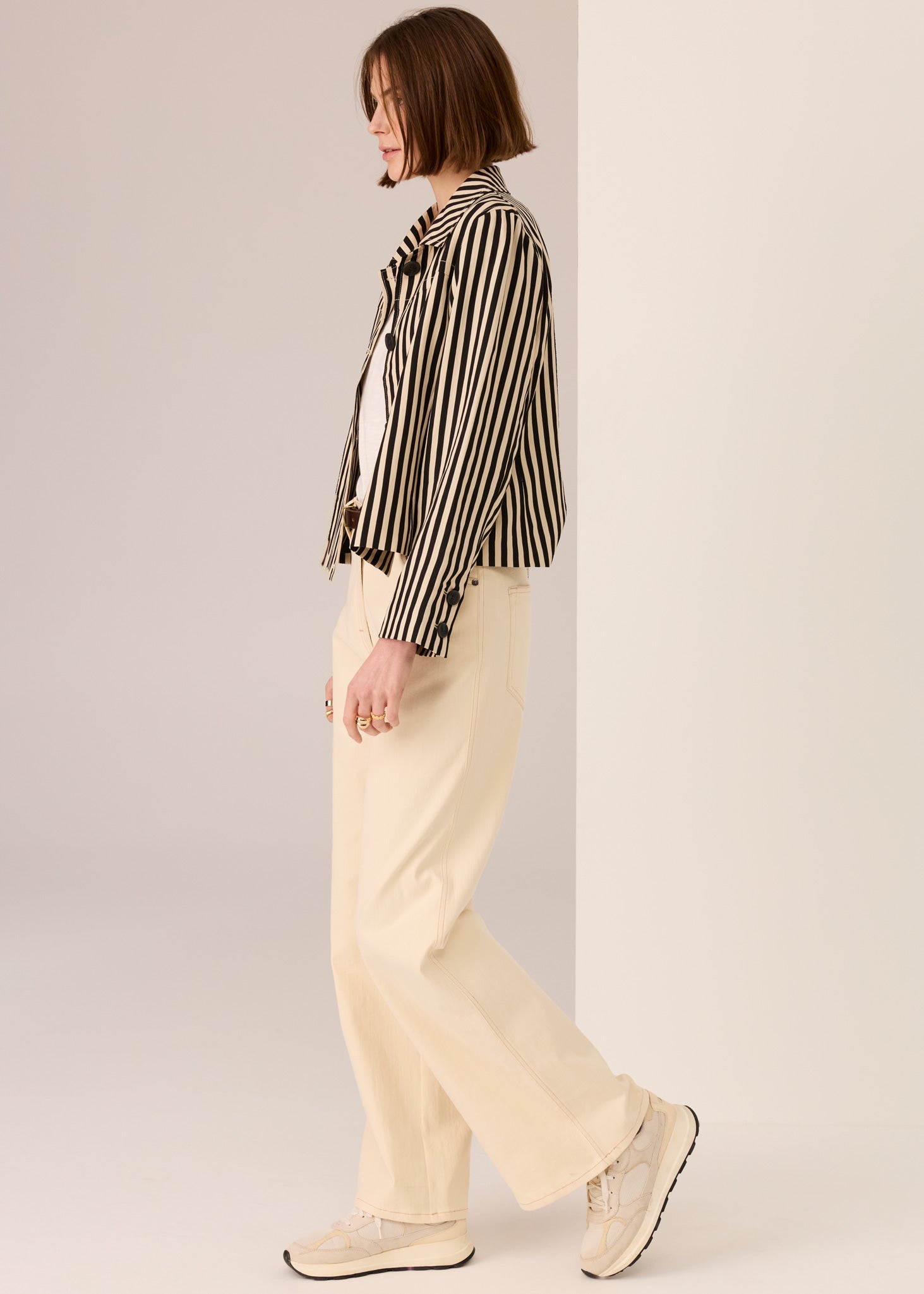 POL Lana Wide Leg Jean - Ivory