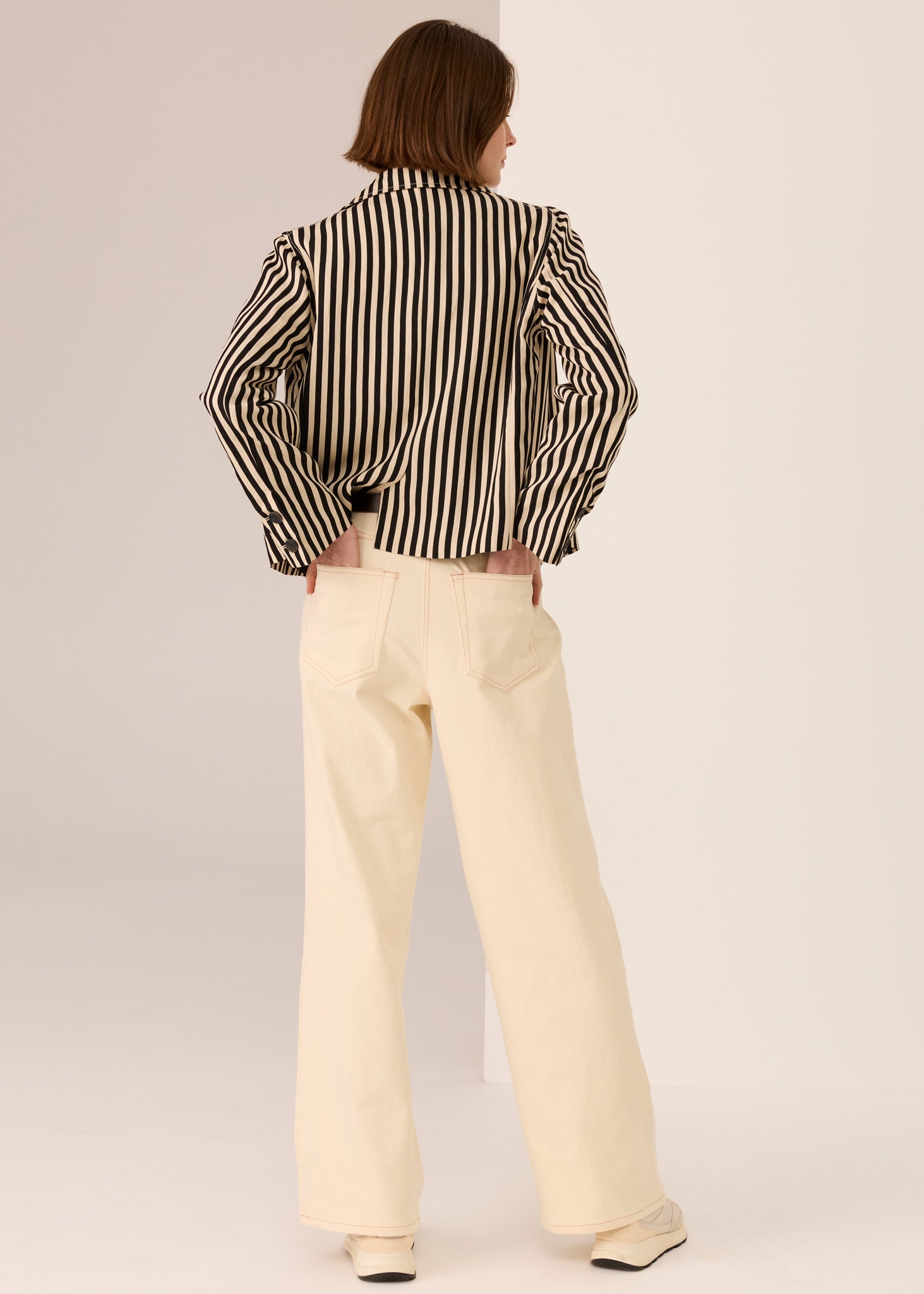 POL Lana Wide Leg Jean - Ivory