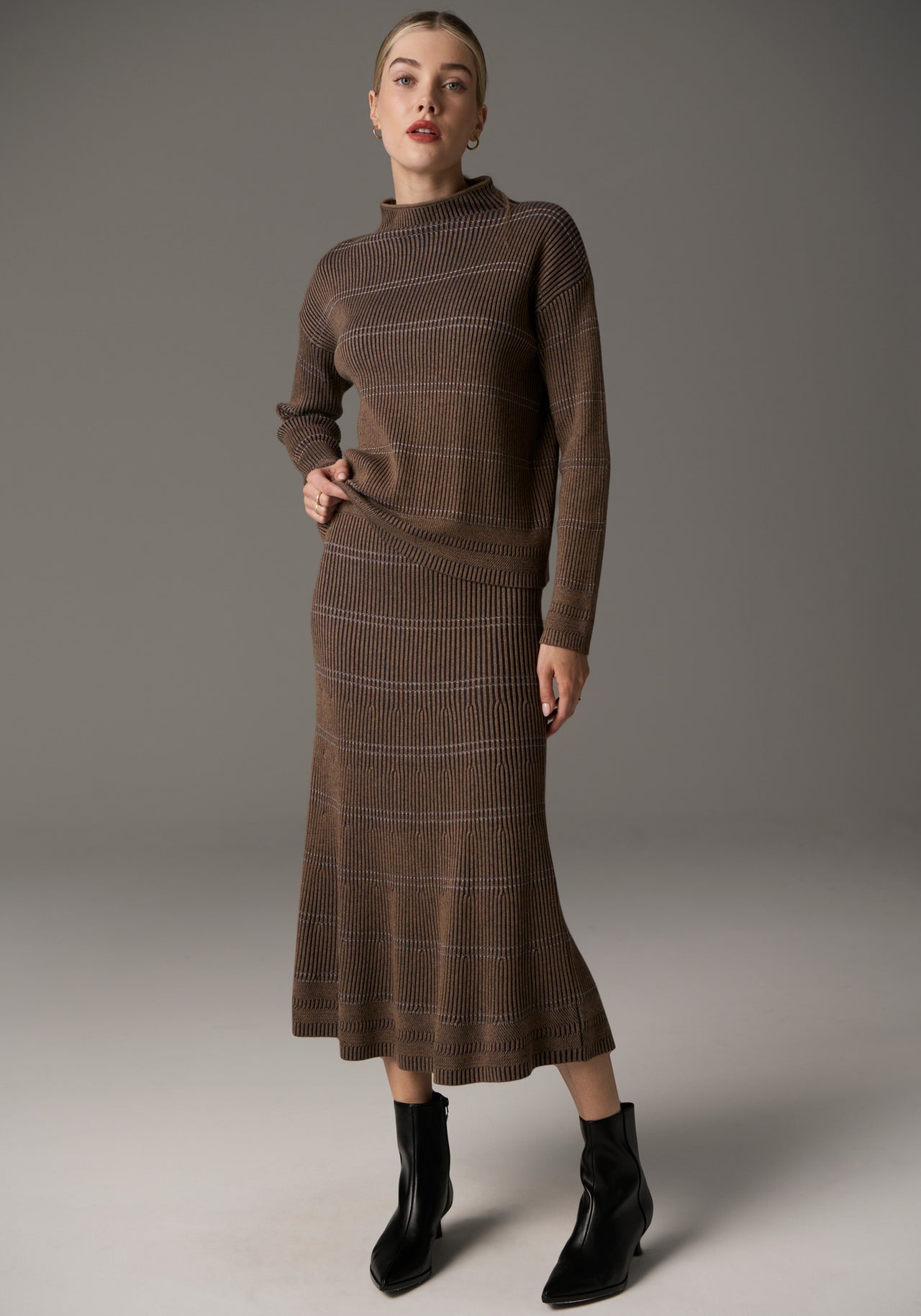 POL Lara Skirt - Toffee/Ink