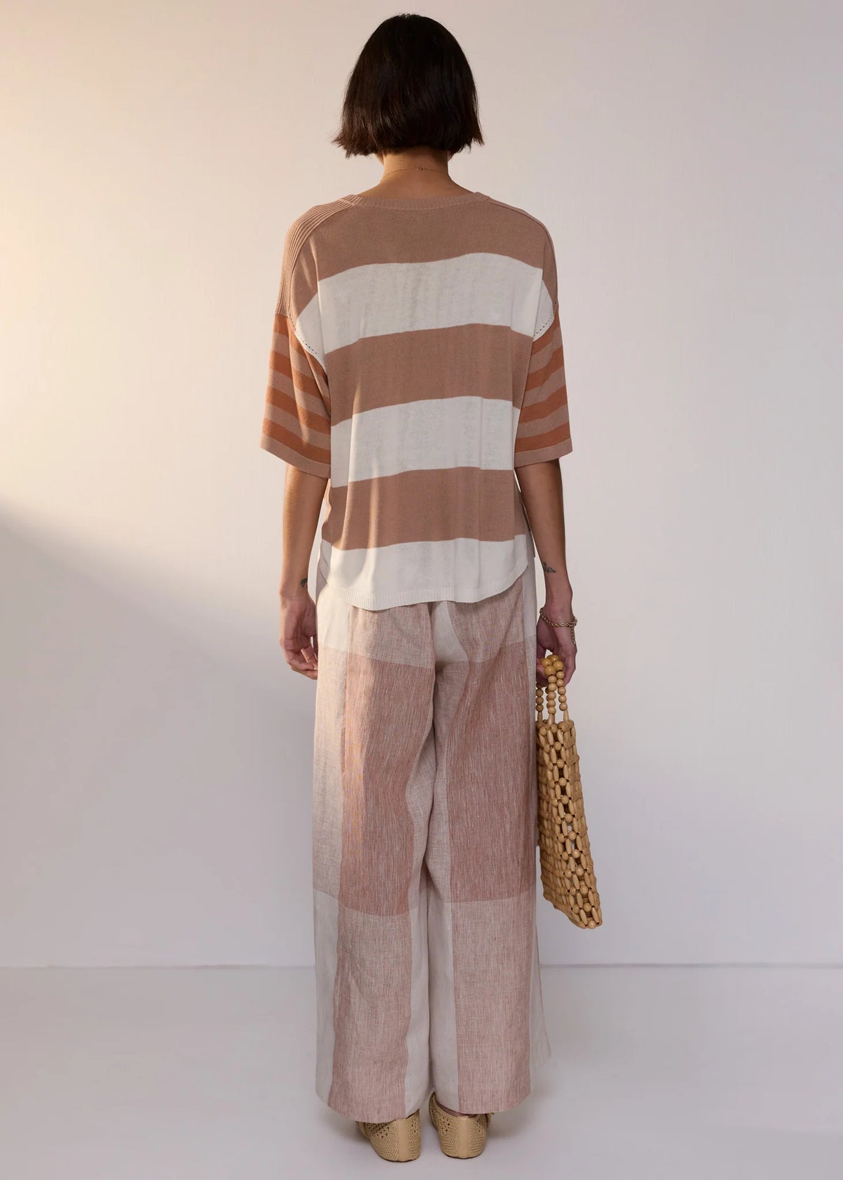 POL Nixie Pant - Toffee Gingham