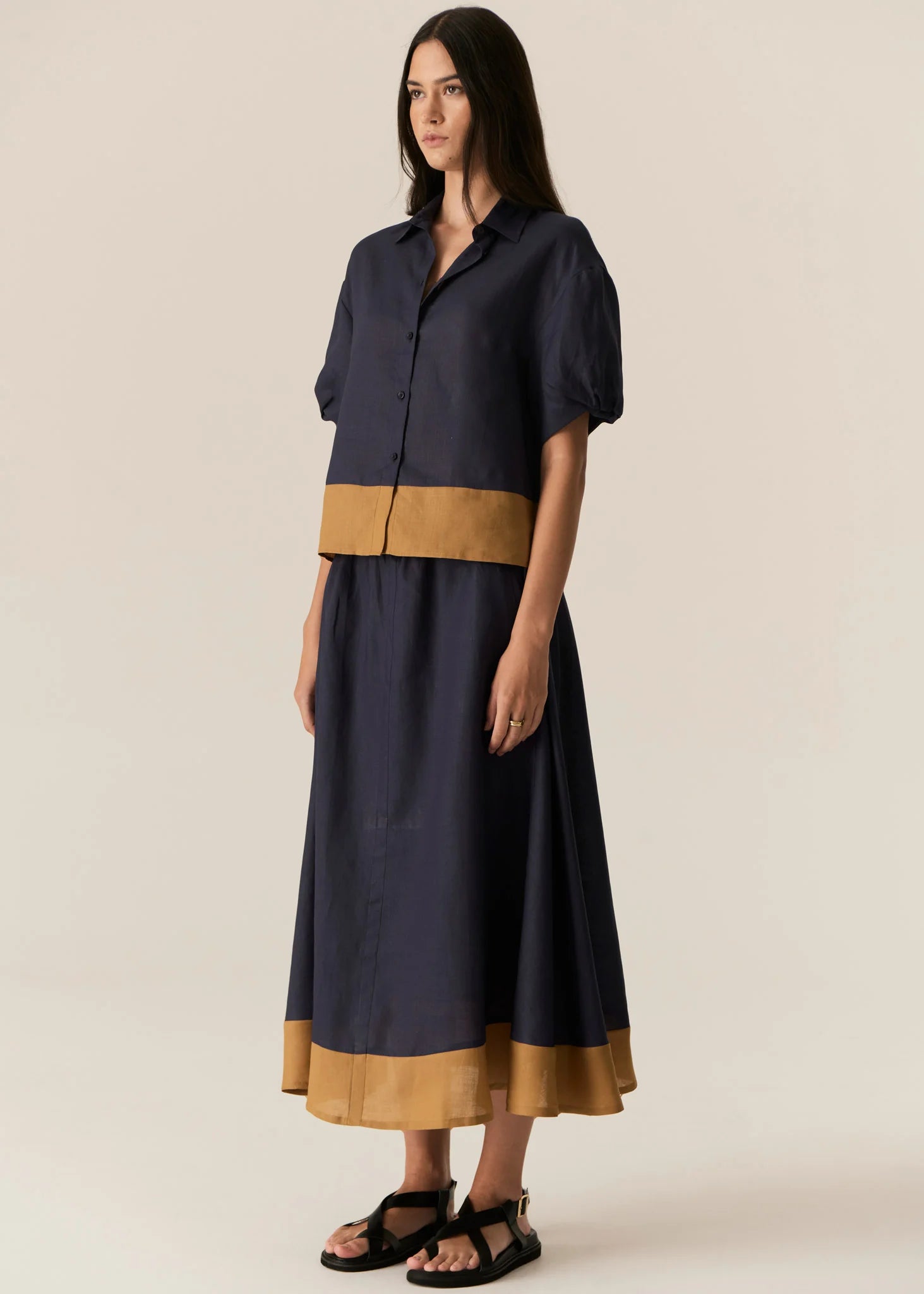 POL Speck Shirt - Ink & Ginger