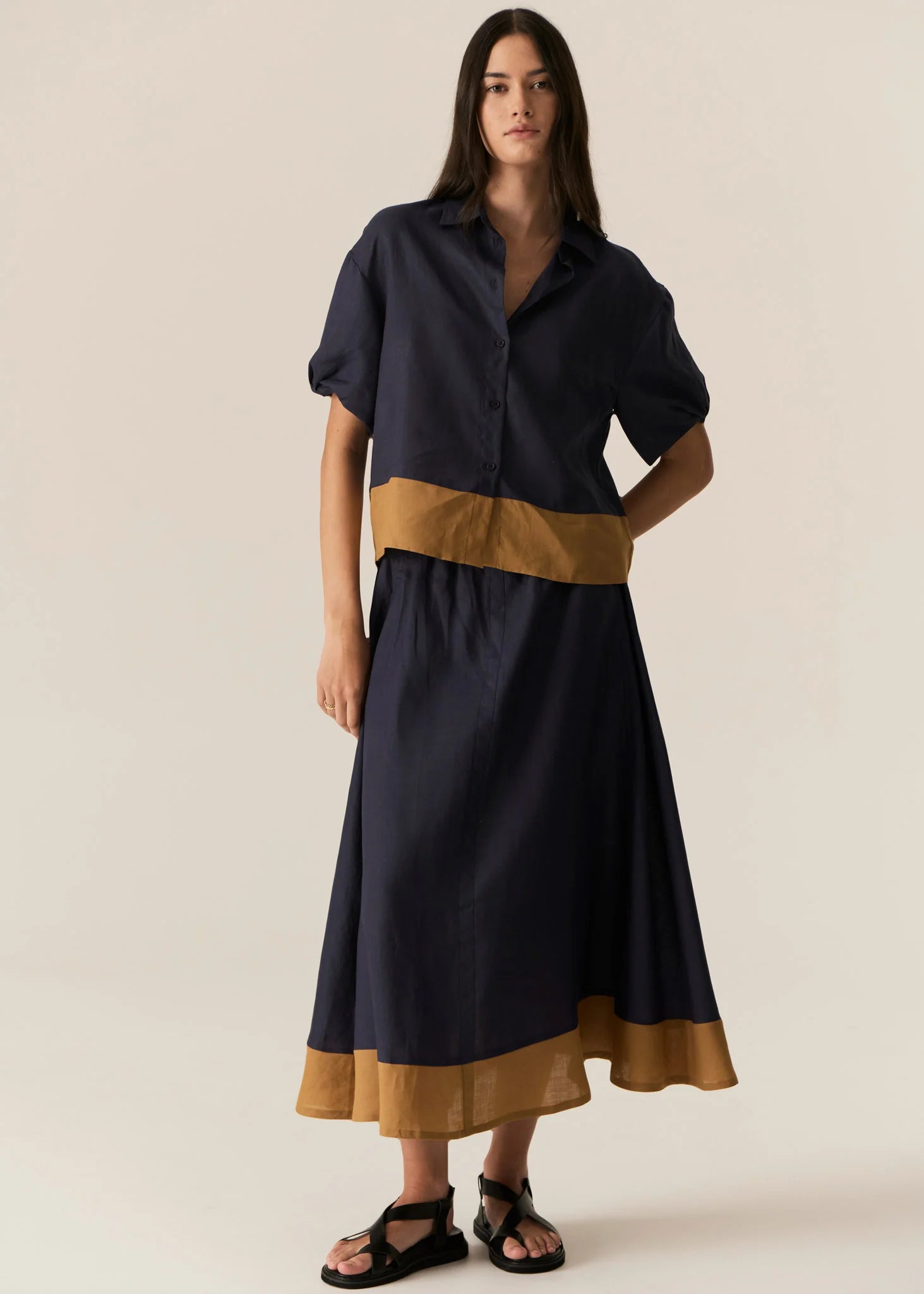 POL Speck Shirt - Ink & Ginger