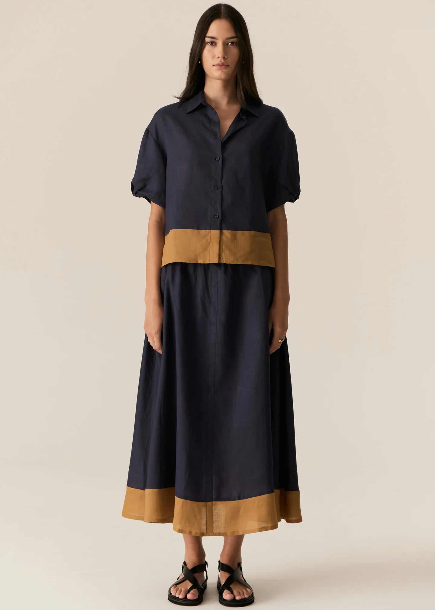 POL Speck Shirt - Ink & Ginger