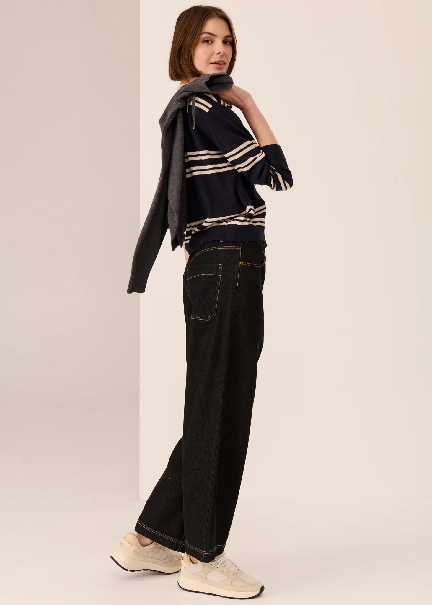POL Andie Cropped Jean - Black Wash