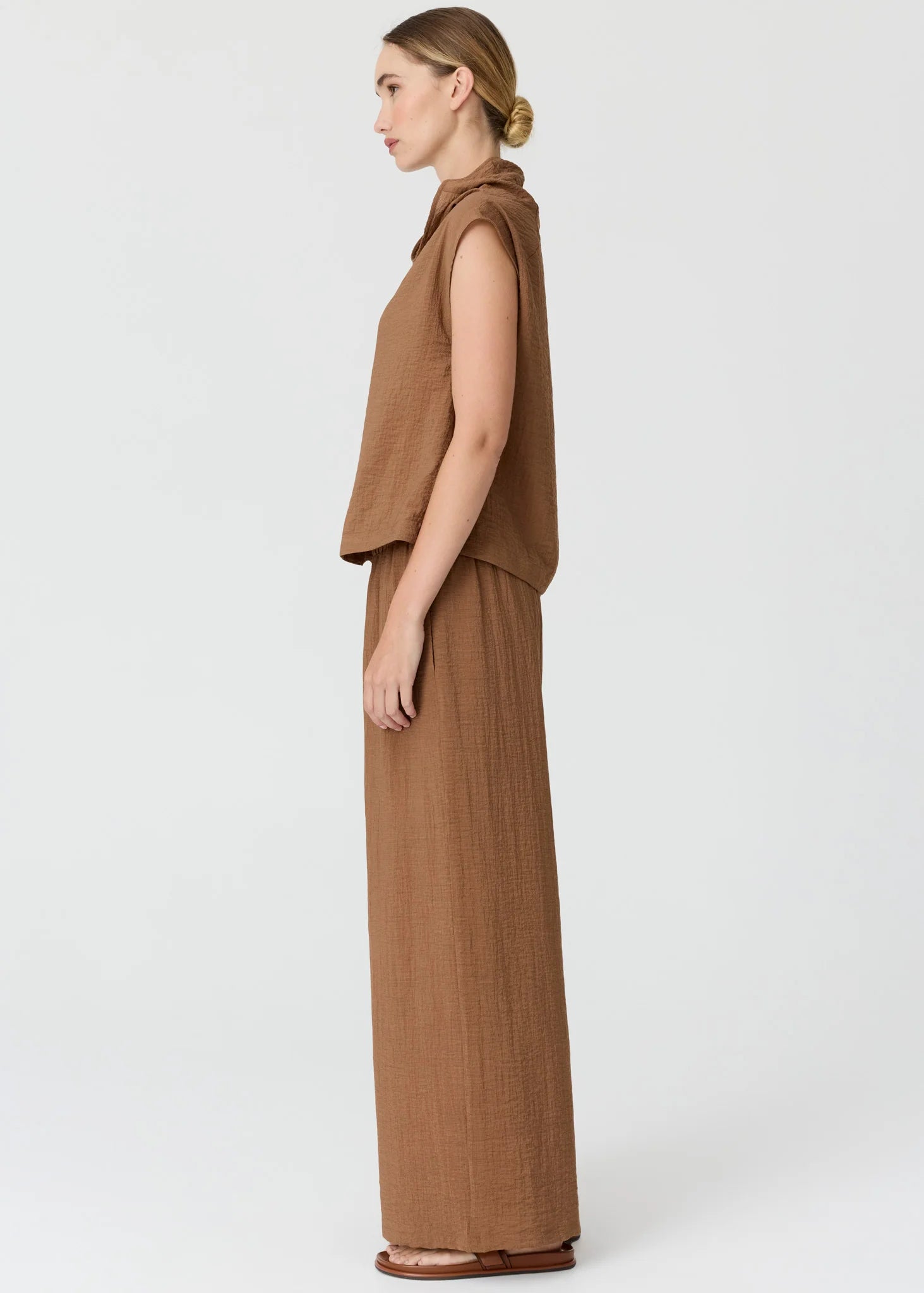 POL Fennel Cowl Neck Top - Ginger