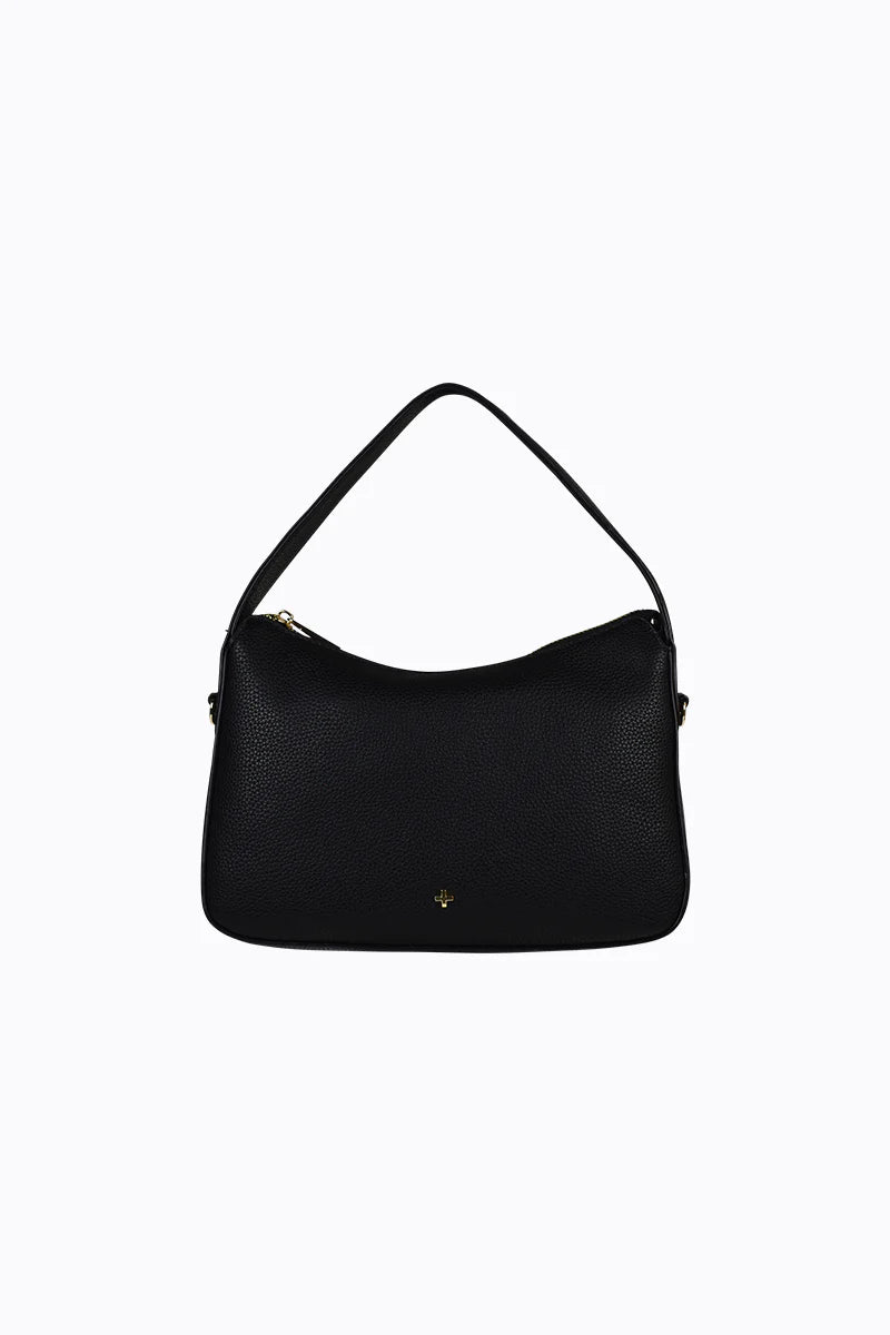Peta + Jain Gwenie Shoulder Bag - Black Pebble/Gold
