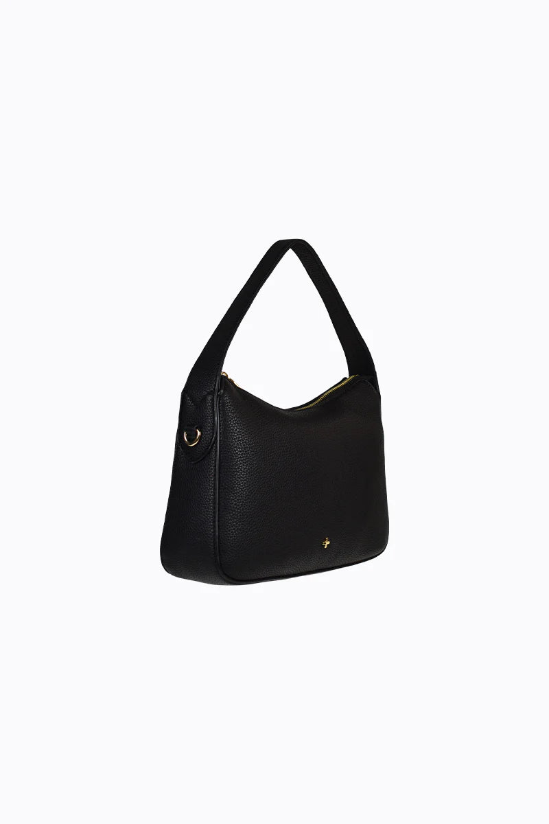 Peta + Jain Gwenie Shoulder Bag - Black Pebble/Gold