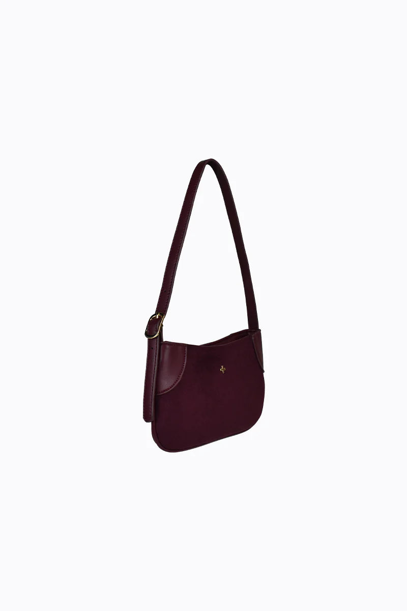 Peta + Jain Glinda Mini Shoulder - Berry Suede