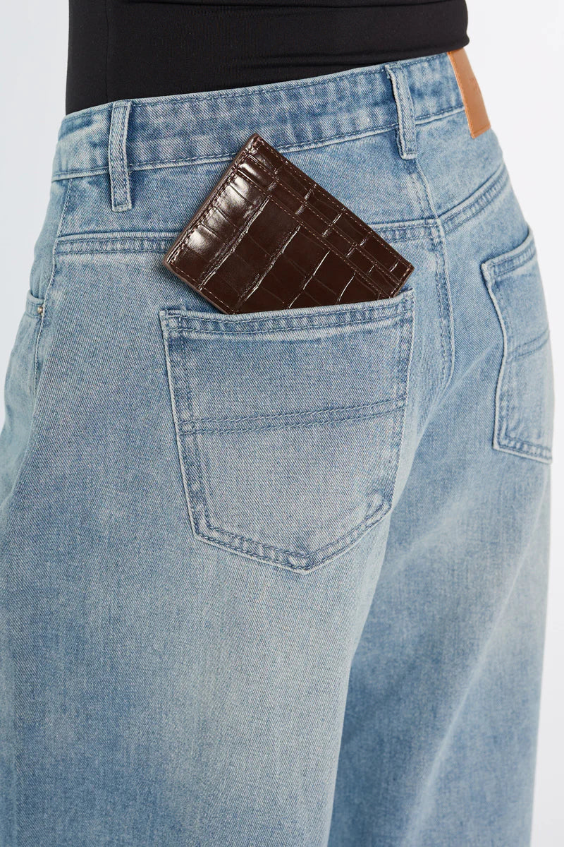 Peta + Jain Izzy Card Holder - Choc/Croc