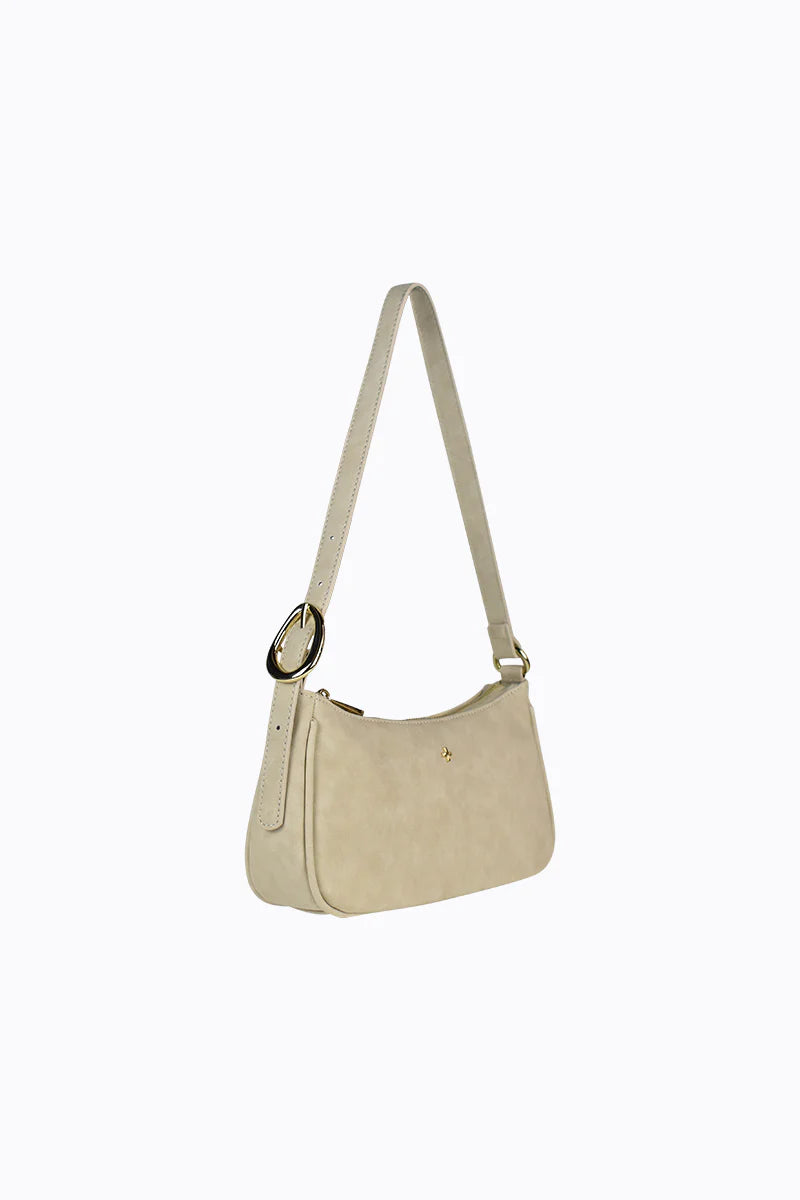 Peta + Jain Jesabel Shoulder Bag - Beige Suede/Gold