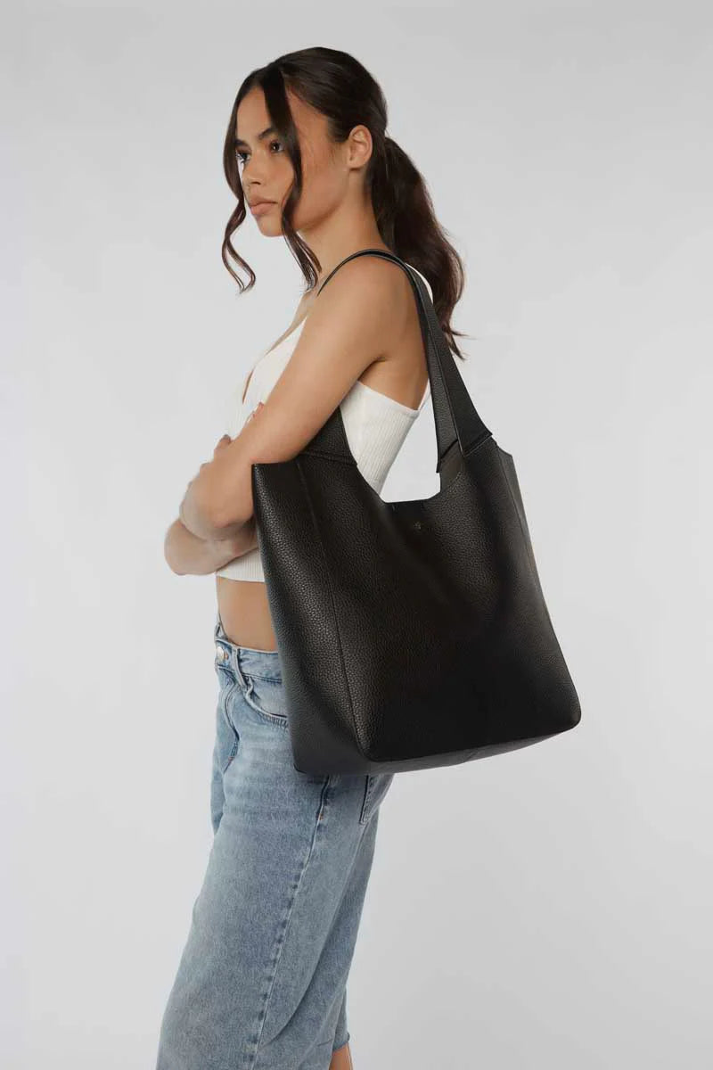 Peta + Jain Tayla Slouch Tote - Black/Gold