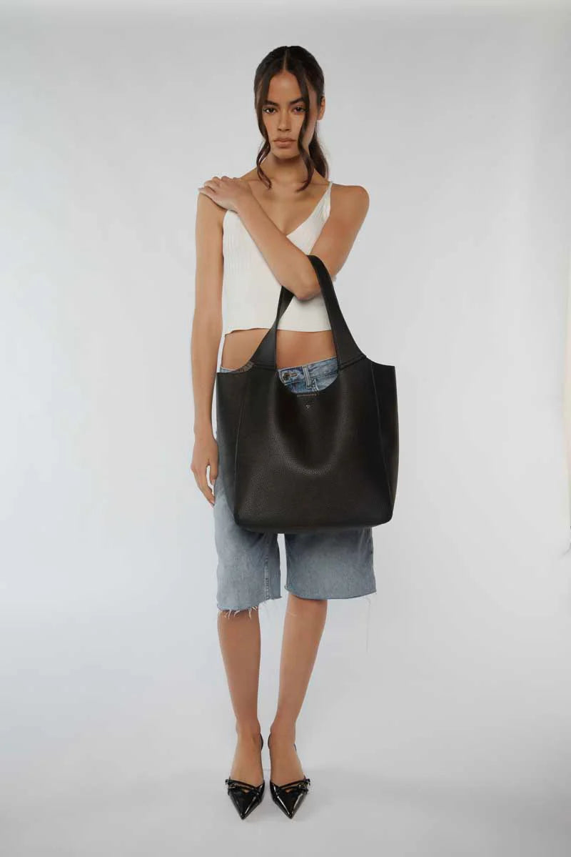 Peta + Jain Tayla Slouch Tote - Black/Gold