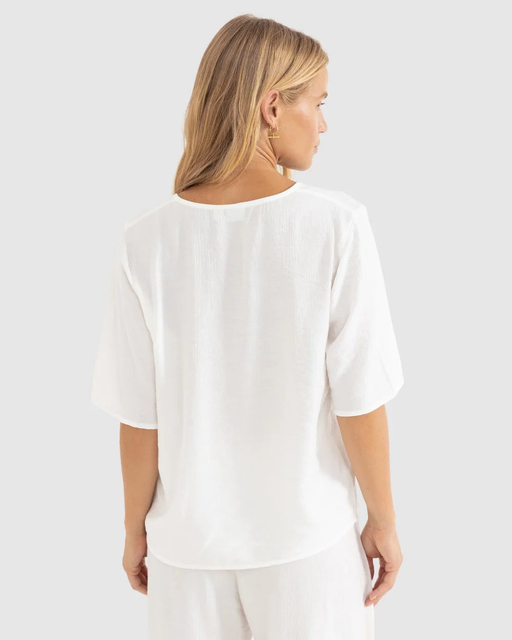 Rhythm Airlie Short Sleeve Top - White