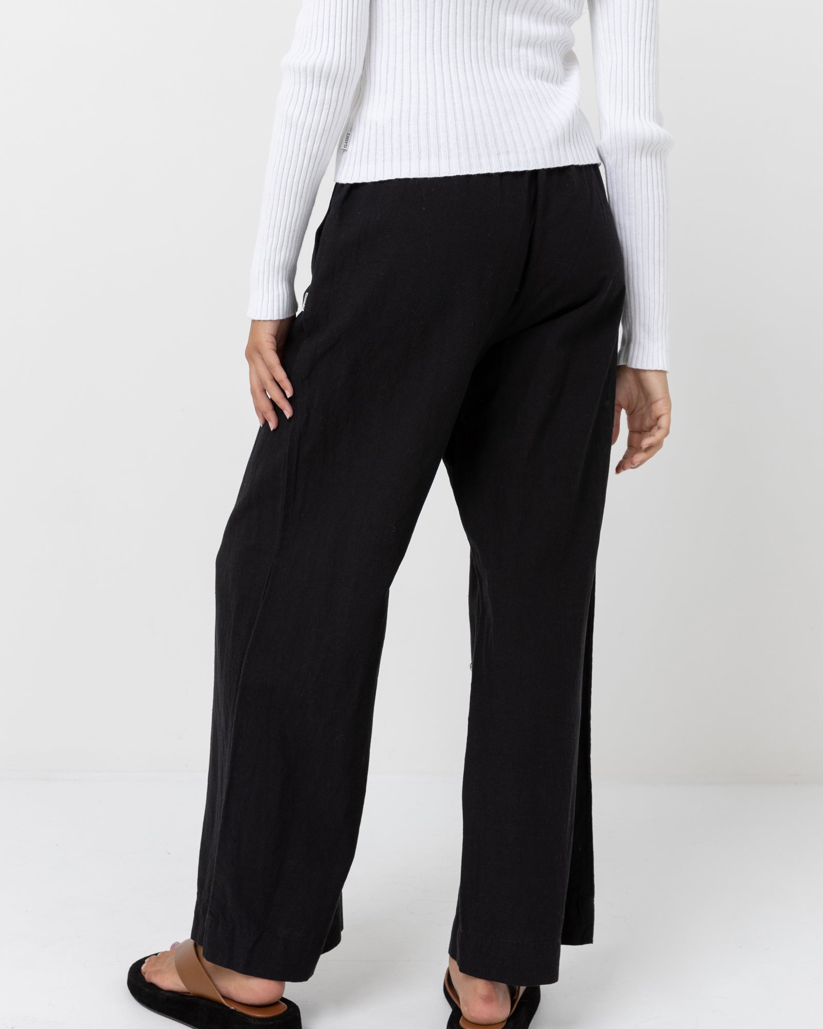 Rhythm Classic Drawstring Pant - Black