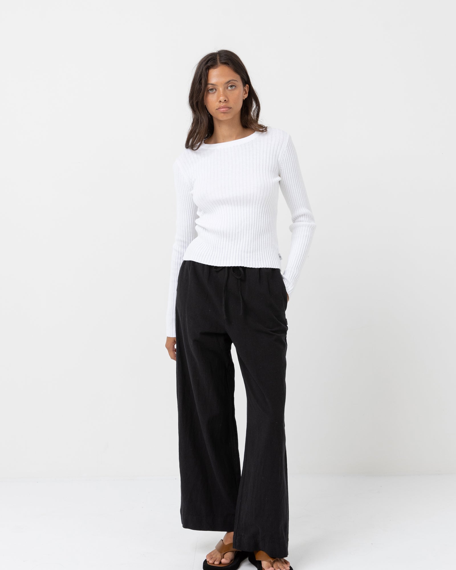 Rhythm Classic Drawstring Pant - Black