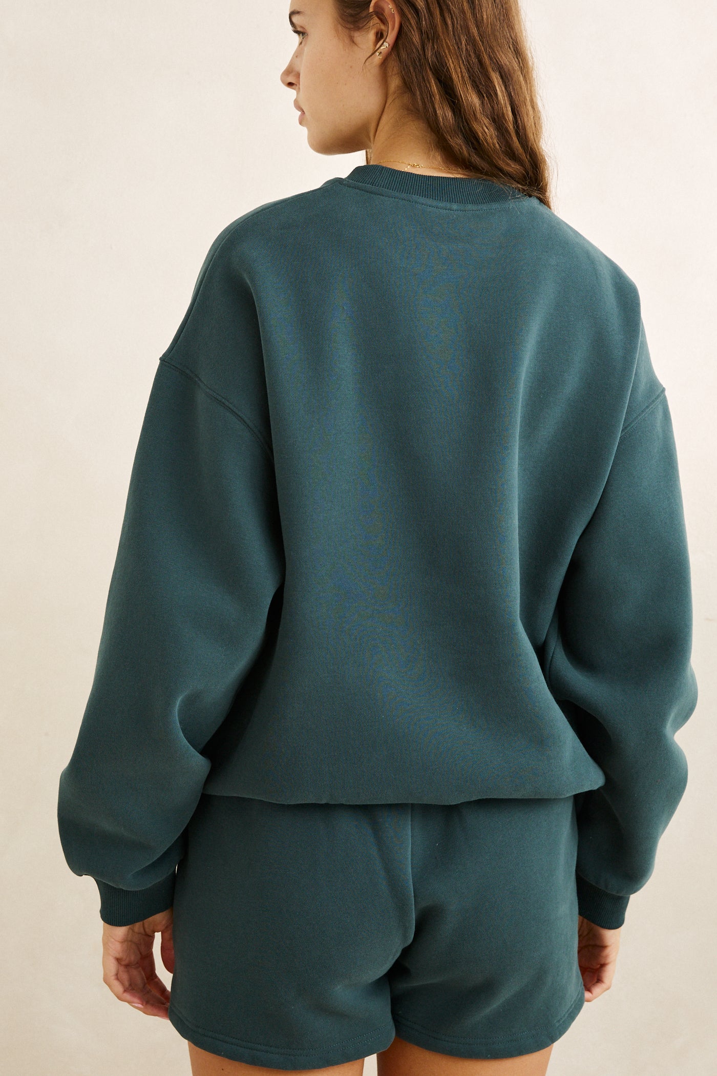 Rhythm Collegiate Oversized Crew Neck Fleece - Forest