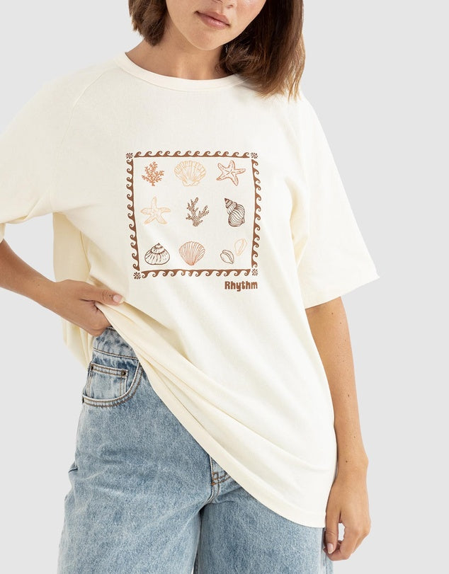 Rhythm Sea Ranch Shell Tee - Vintage White