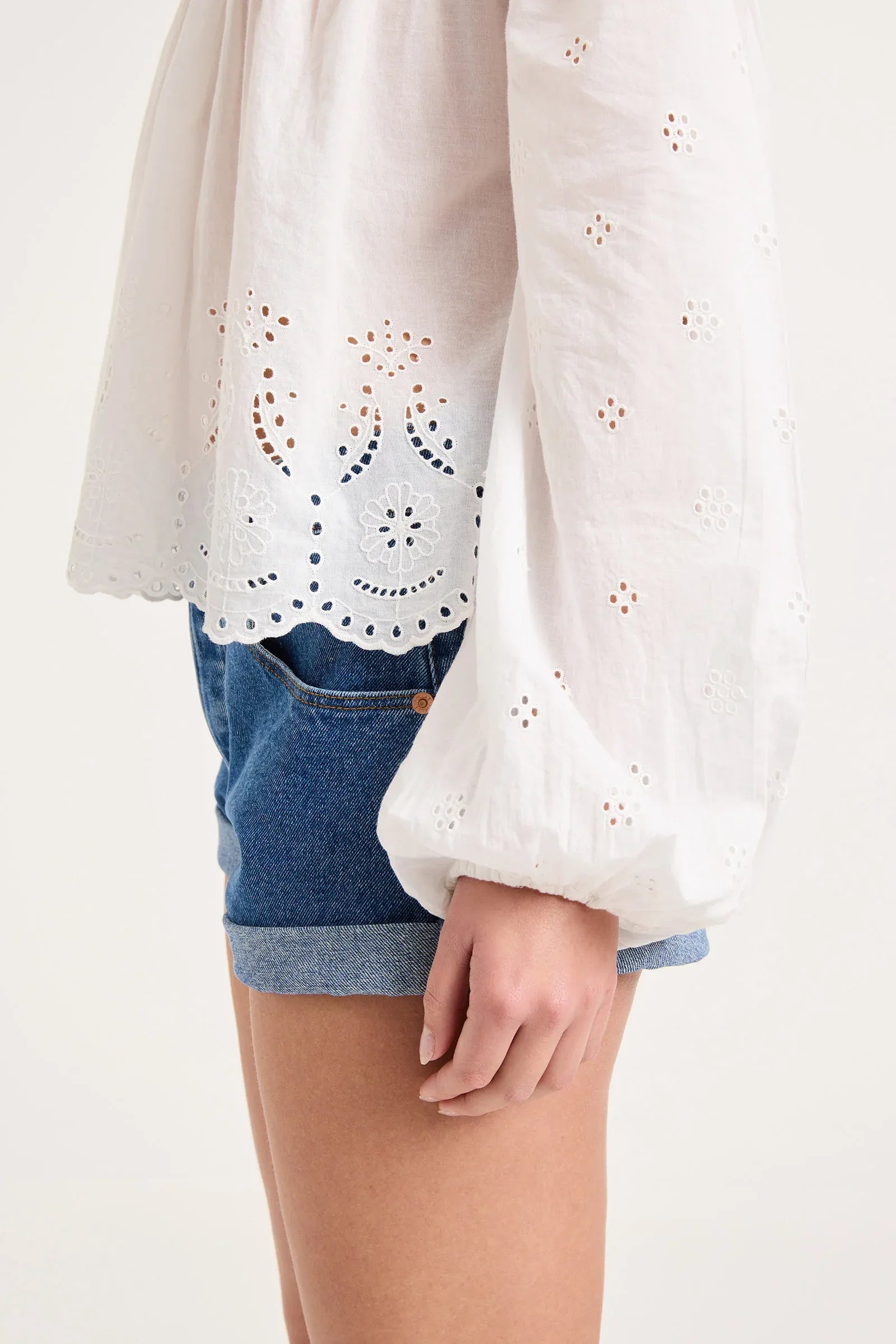 Rollas Darling Voile Blouse - White