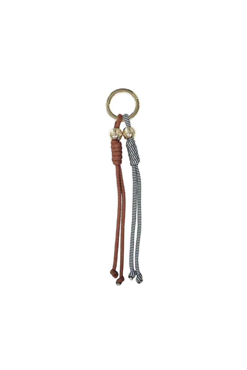 NIM Rope Charm Key Ring - Black/Brown