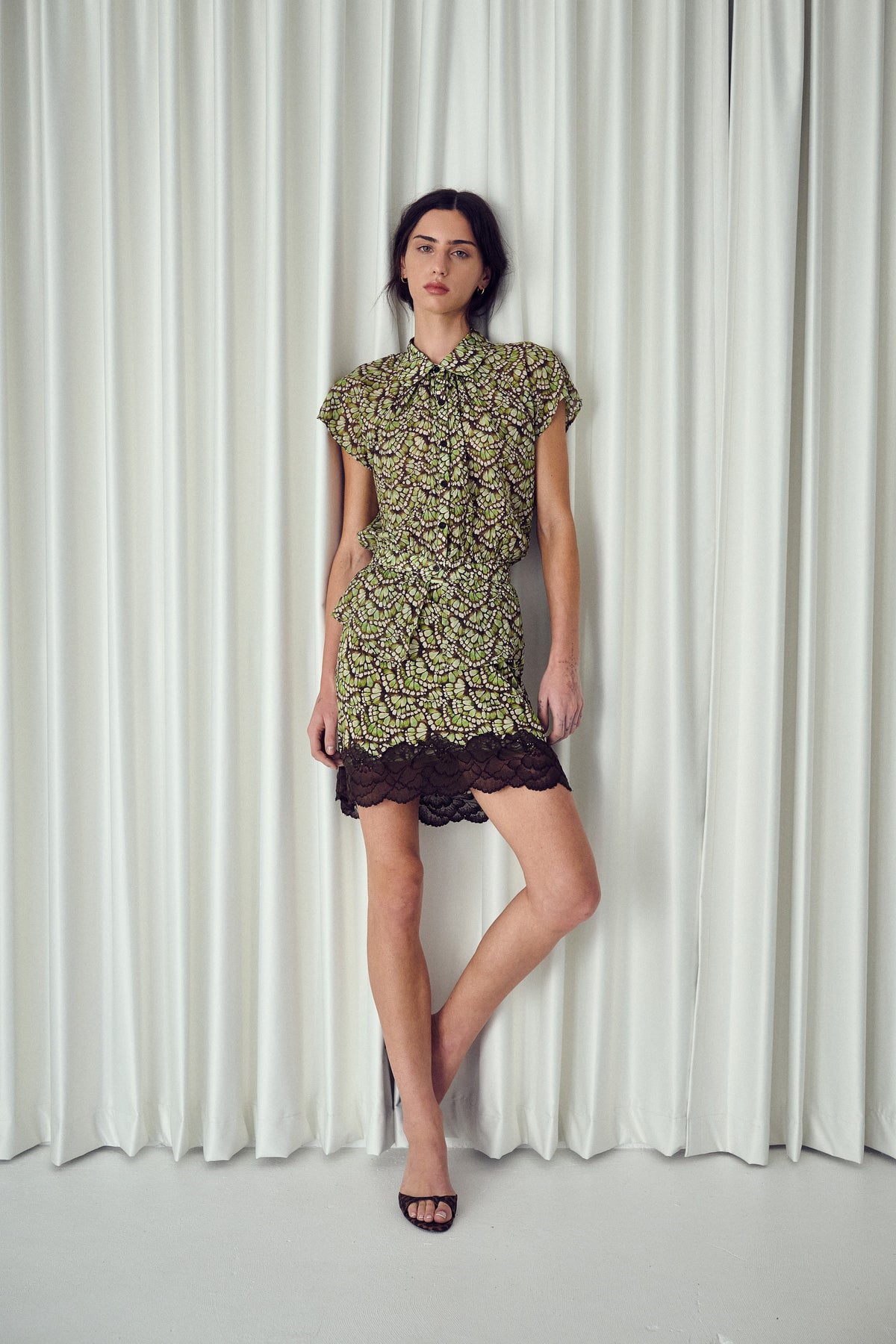 Rowie Marina Silk Mini Skirt - Papillon