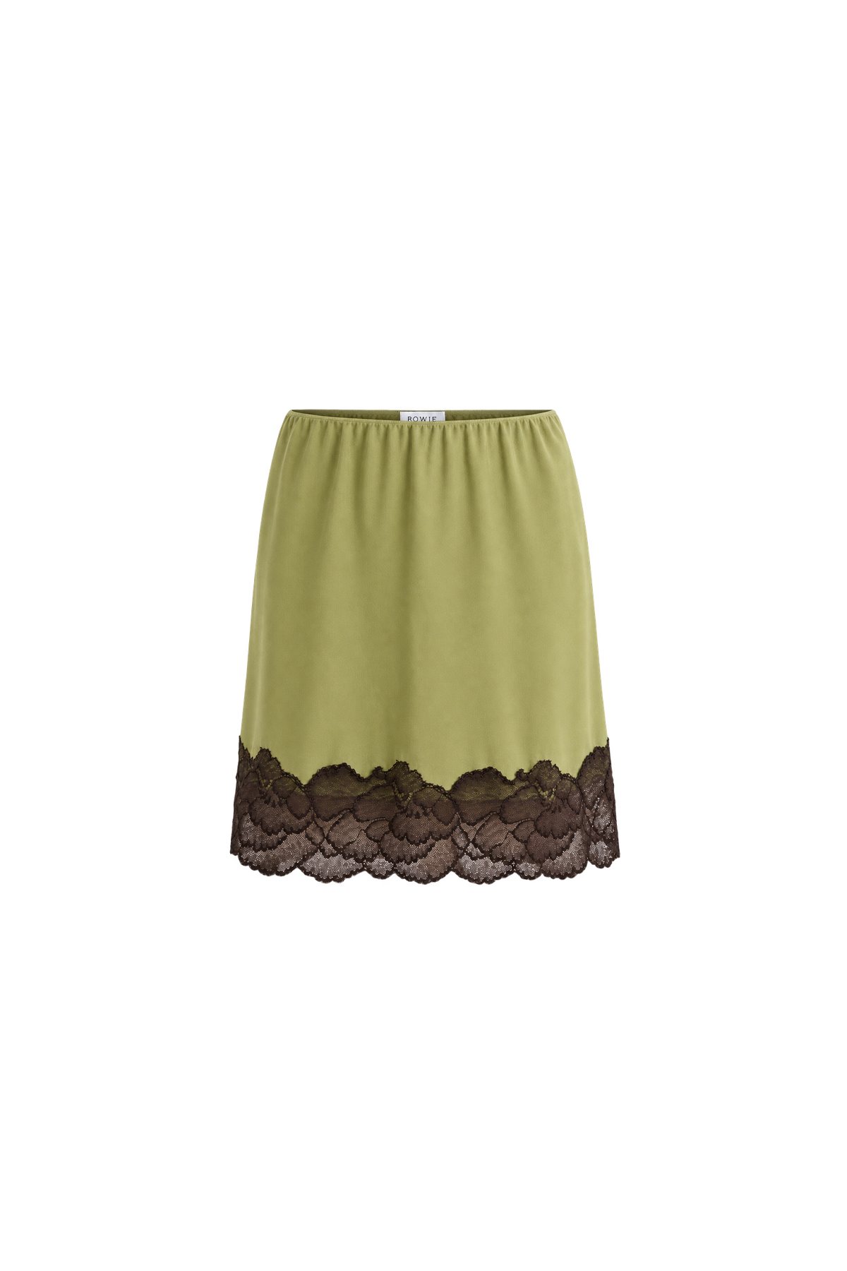 Rowie Marina Silk Mini Skirt - Pistachio