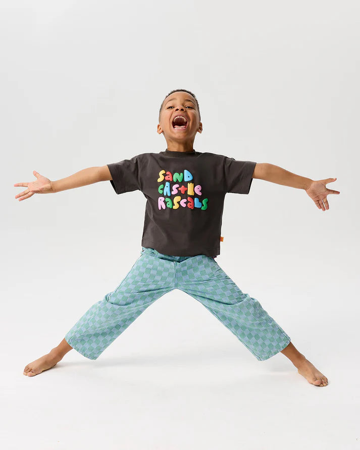 Sandcastle Rascals Boxy Tee - Charcoal