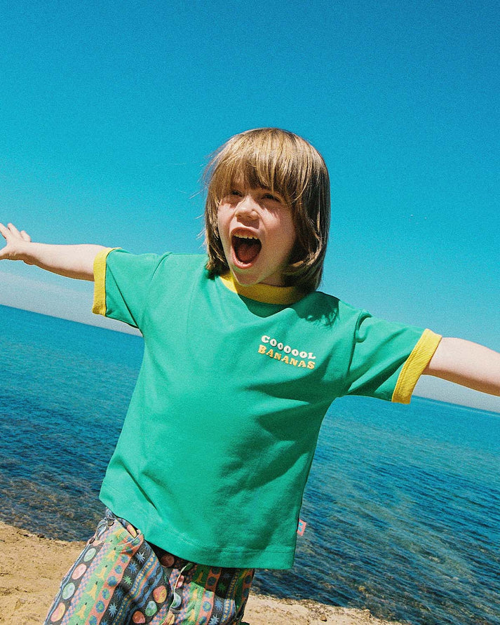 Sandcastle Rascals Ringer Tee - Green