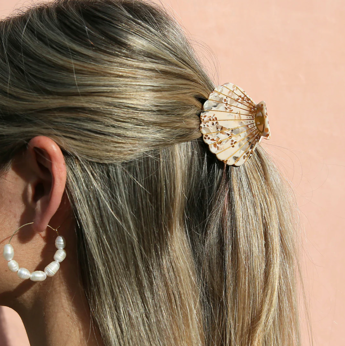Shell Clip - Honey Terrazzo