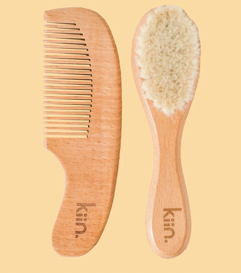 Wooden Baby Brush + Comb Set