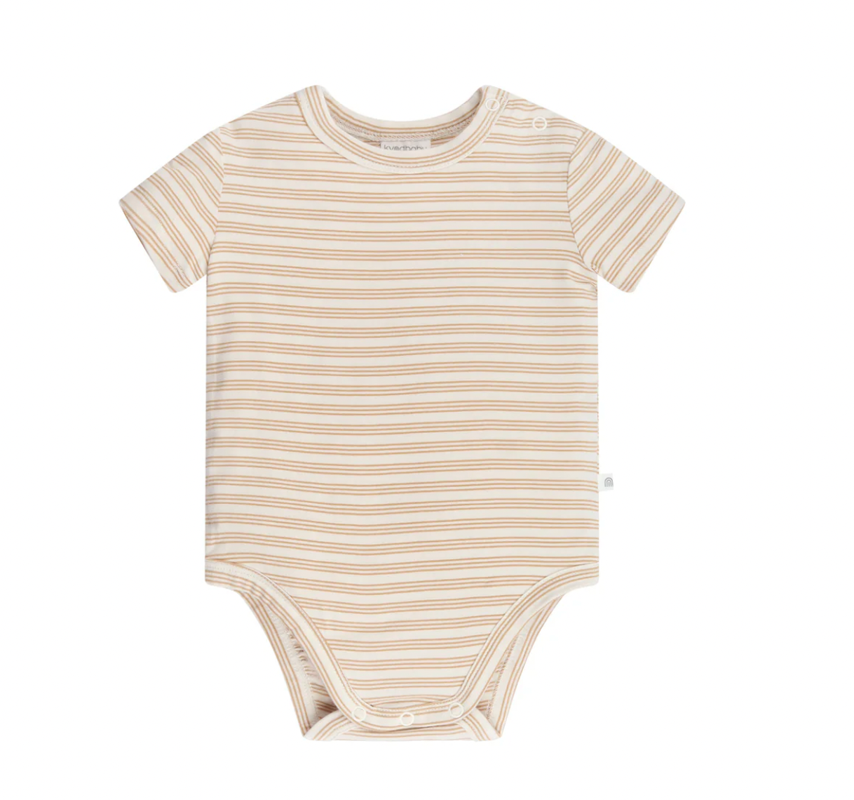 KYND Comfy Bodysuit Short Sleeve - Neutral Stripe