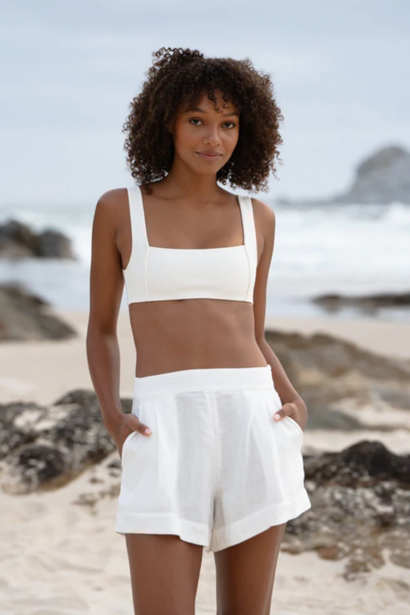 Lilly Pilly Gaia Linen Shorts - Ivory