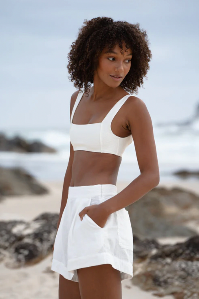 Lilly Pilly Gaia Linen Shorts - Ivory