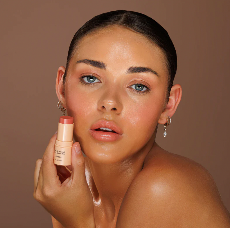 Avocado Zinc SPF 50 Natural Lip & Check Tint - Coral