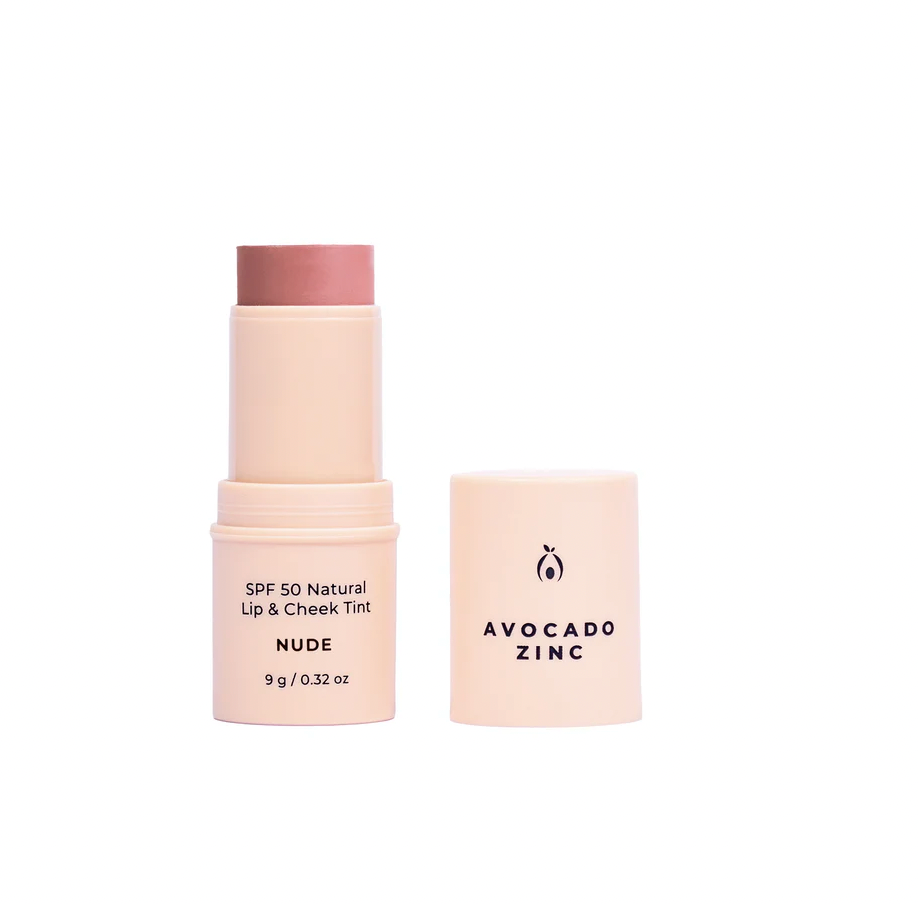 Avocado Zinc SPF 50 Natural Lip & Cheek Tint - Nude