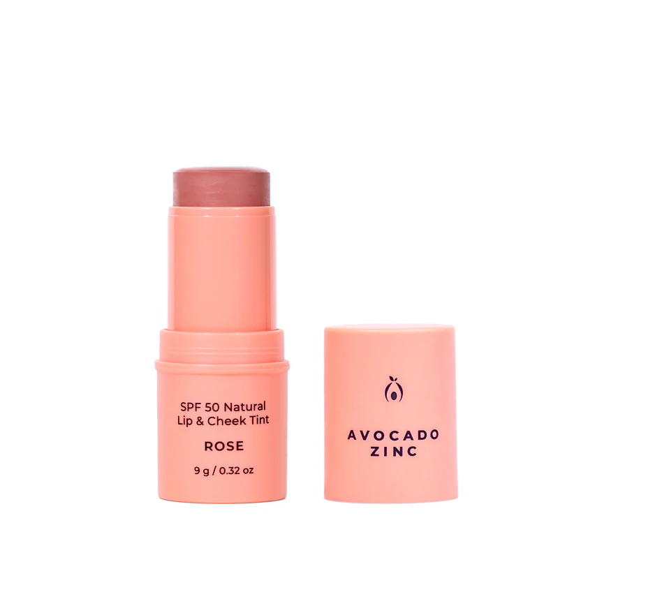 SPF 50 Natural Lip & Cheek Tint - Rose