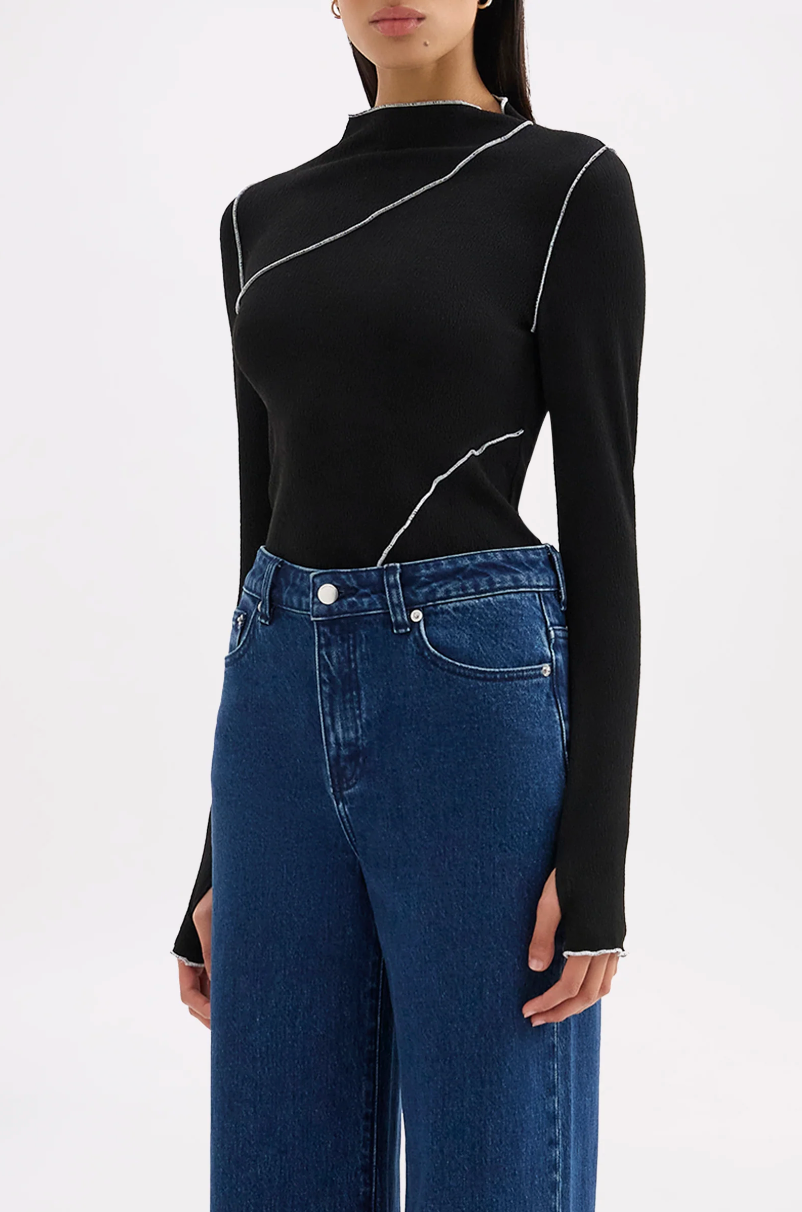 Nude Lucy Aslan LS Top - Black