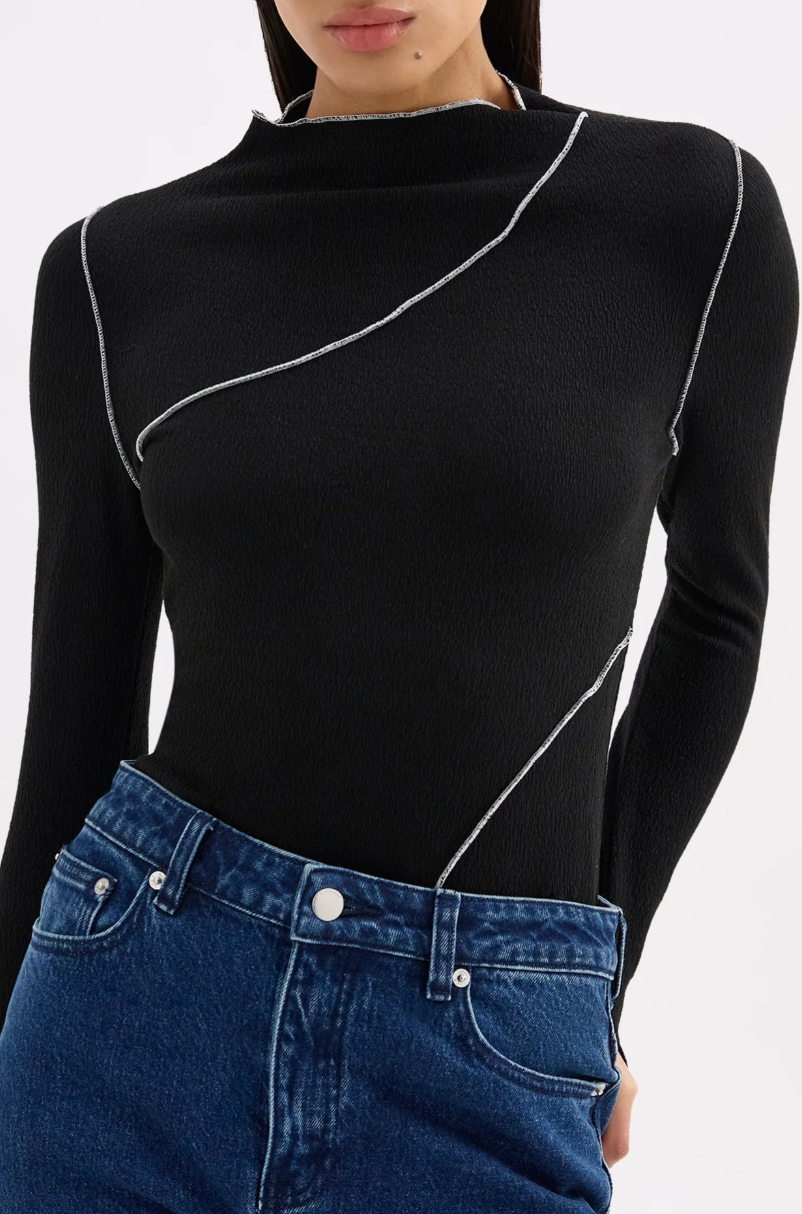 Nude Lucy Aslan LS Top - Black