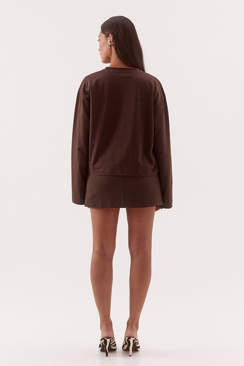 Sovere Izel Long Sleeve Top - Espresso