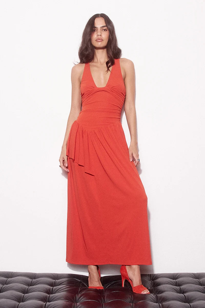 Sovere Tulli Dress - Vermilion