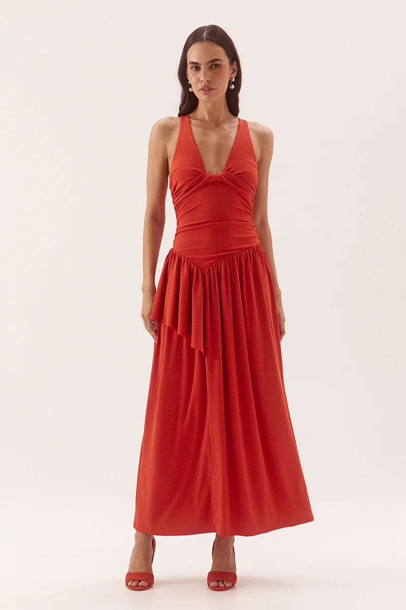 Sovere Tulli Dress - Vermilion