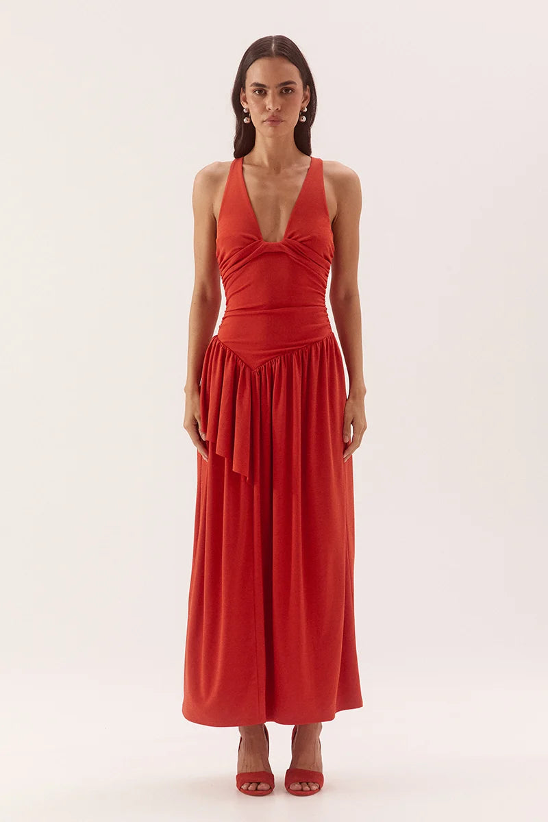 Sovere Tulli Dress - Vermilion