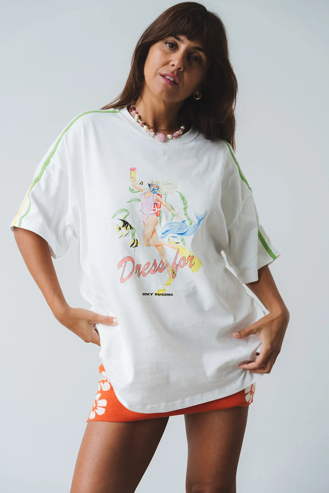 Spicy Dugong Spicy Dress For Tee - White