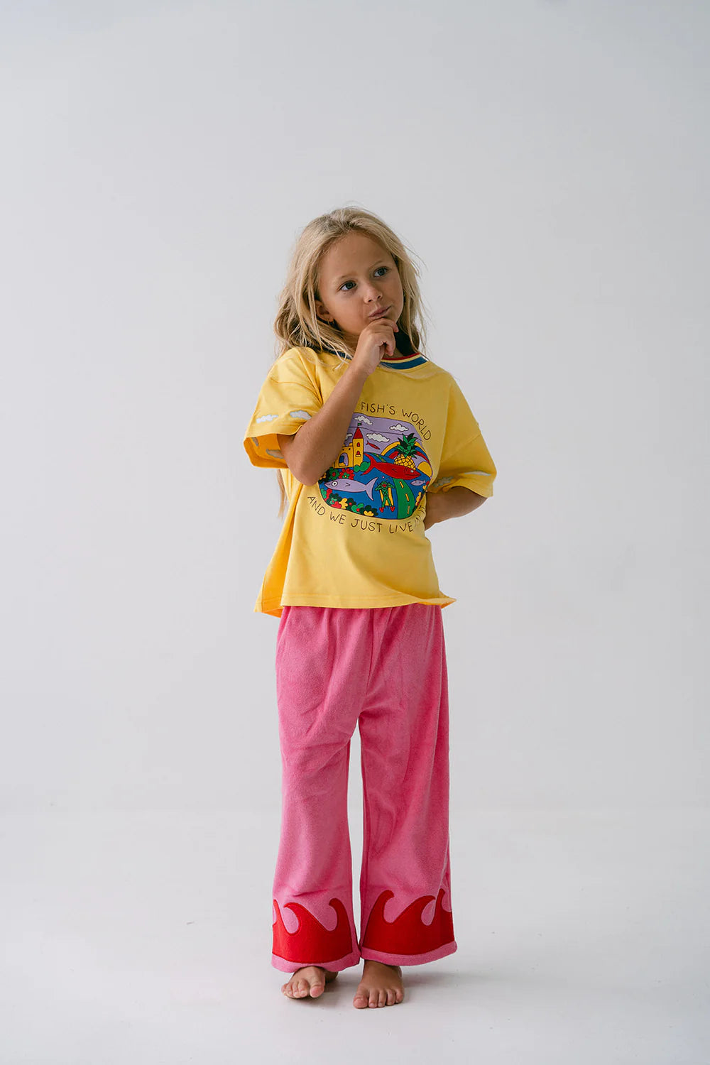 Spicy Dugong Wave Pant - Pink/Red