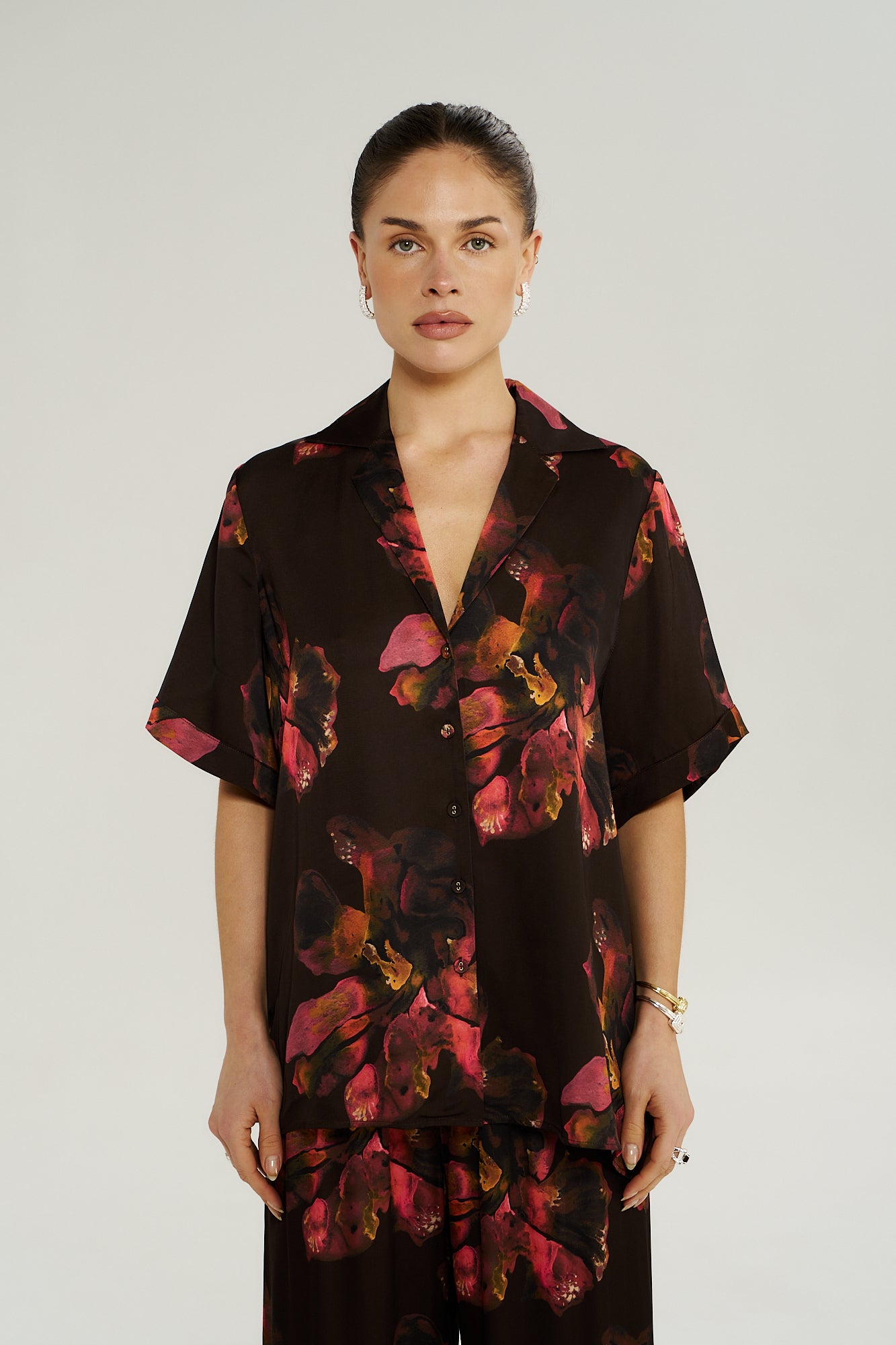 Summi Summi Button Up Shirt - Chocolat Petal