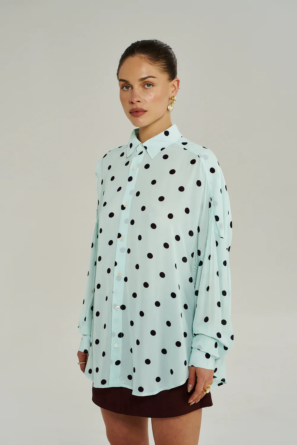 Summi Summi Dotty Shirt - Pinot Drop