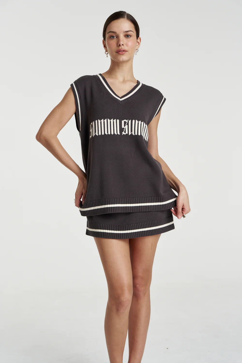 Summi Summi Knit Vest - Shadow