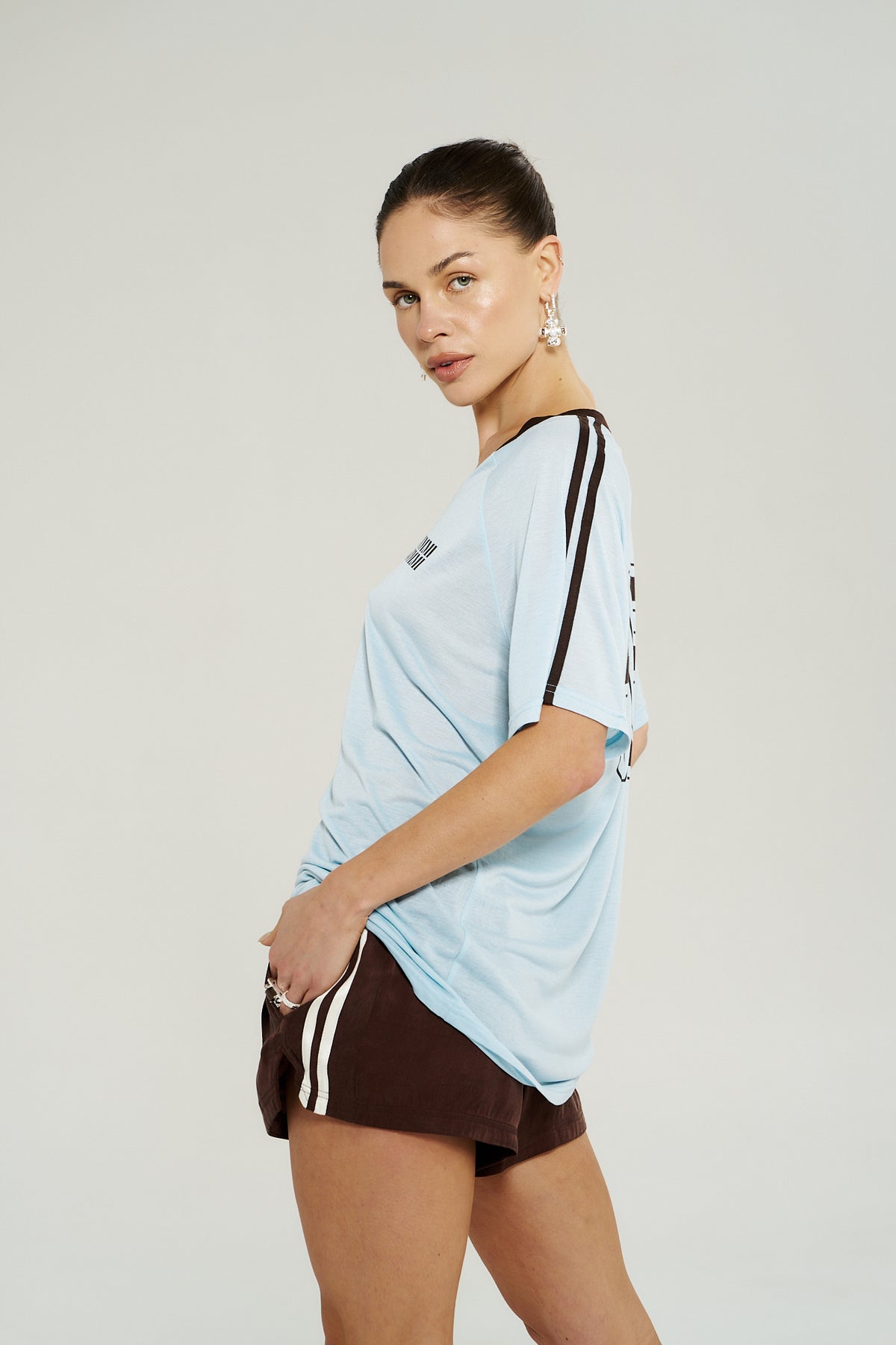 Summi Summi V Neck Jersey Tee - Icel